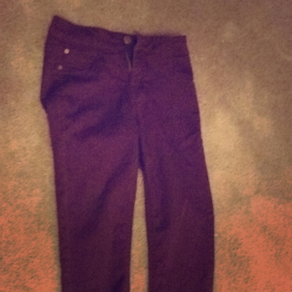 It is a red pair of jeans and never been worn